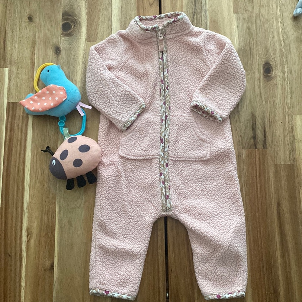 6 month Sherpa full zip jumpsuit
